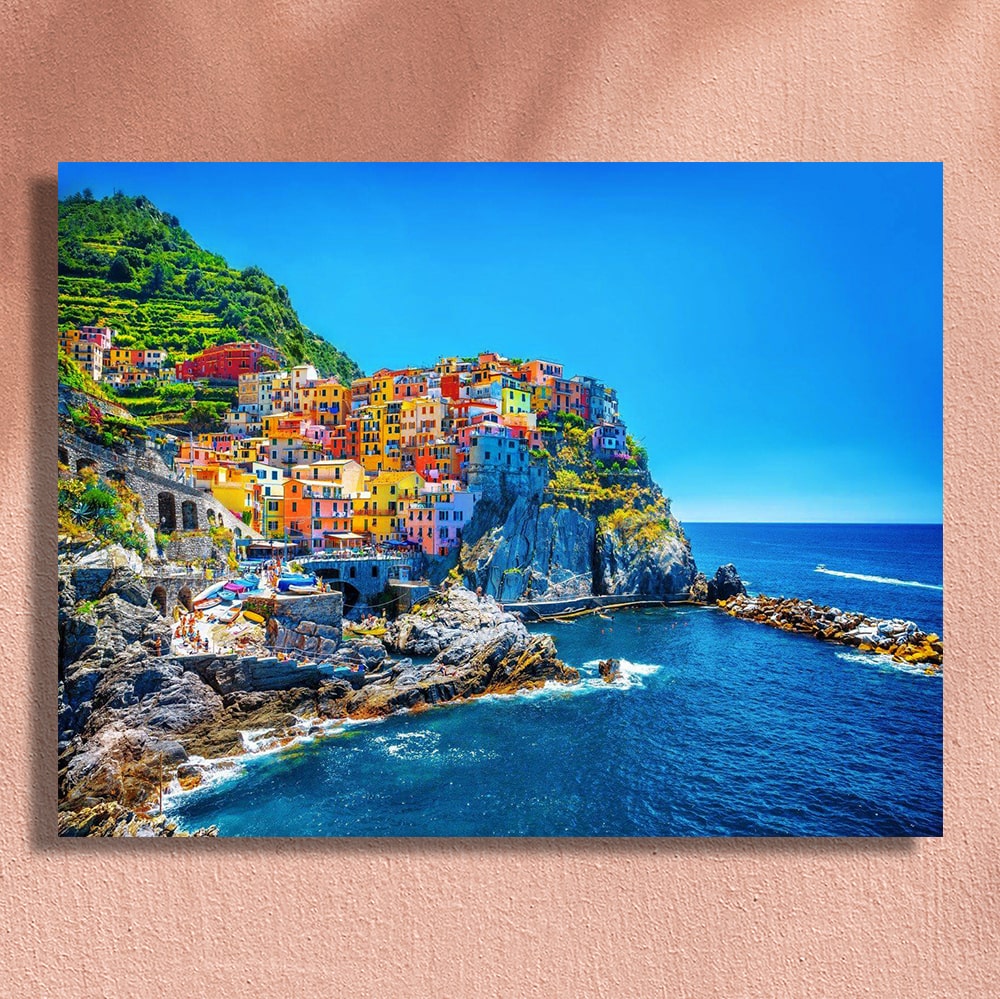 Monterosso Al Mare Italy NEW Paint By Numbers - PBN Canvas