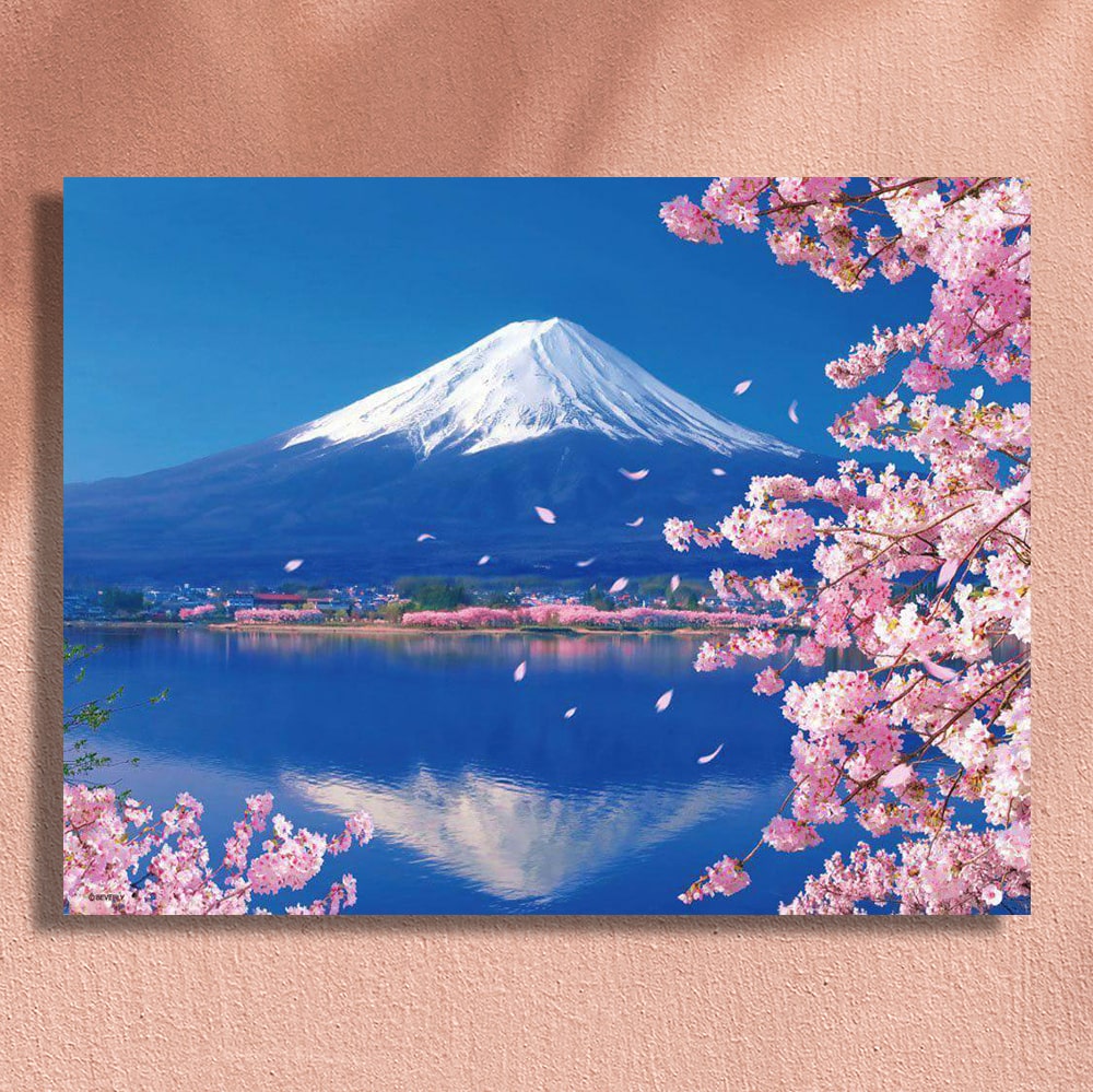 Pink Cherry Blossoms - Flowers Paint By Number - Paint by Numbers