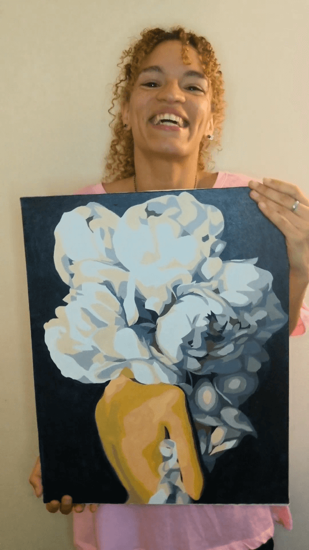 Paint By Numbers  Lady Head Flower 21 – Custom Paint By Numbers