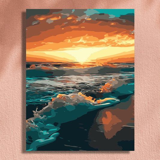 Sunset in the Sea
