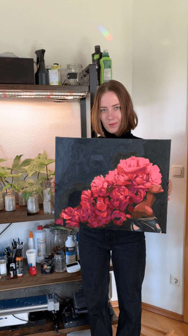 Roses, Peonies and Freesias – Masterpiece By Numbers