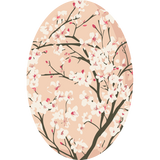 Spring Petal Paint by Numbers Kit with sakura cherry blossoms on a soft blush egg-shaped background.