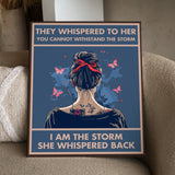 Empowering artwork of a woman with tattoos and inspirational quote
