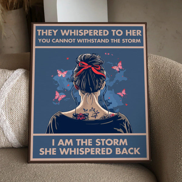 Empowering artwork of a woman with tattoos and inspirational quote