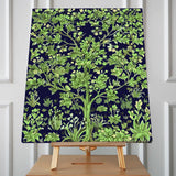 Lush green tree with detailed foliage on a dark background