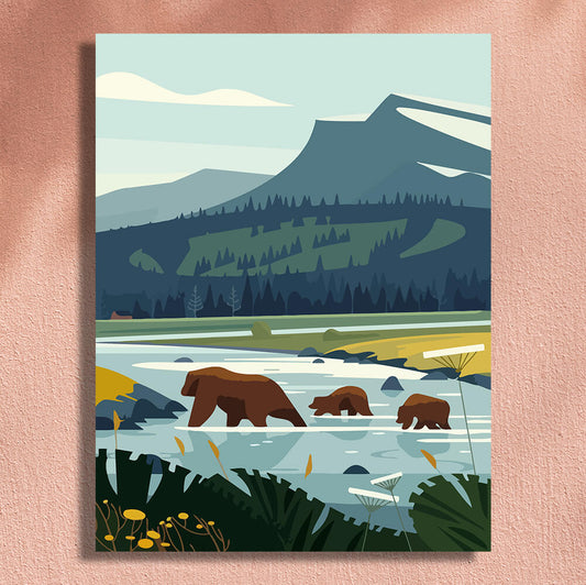 alaska painting with paint by numbers kit