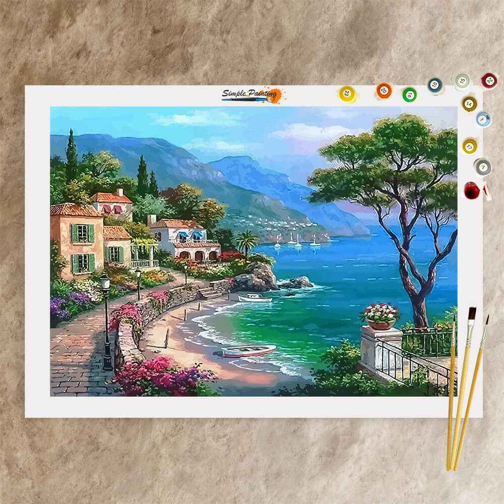 Landscape Paint by Numbers Kit for Adults - Beach India