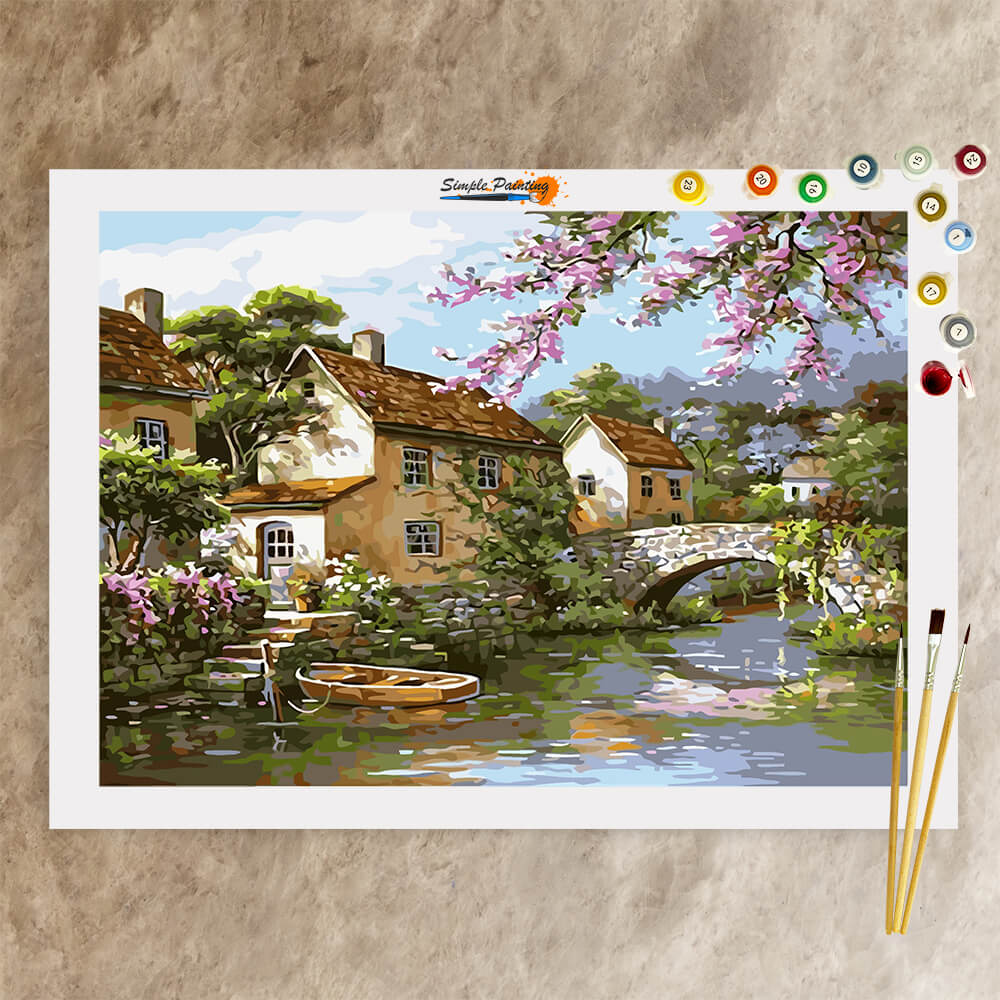 Golden Pond- paint by number kit - Village Frame Shoppe & Gallery